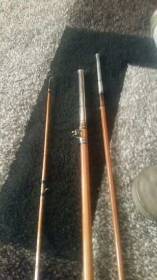 Vintage Montague Split Bamboo Fly rod.  8’ - 3 Piece.  Aluminum tube.  READ PLEASE 5