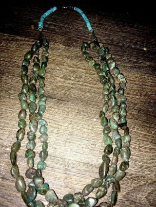 Vintage Old Pawn Navaja Turquoise Necklace 5