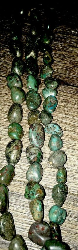 Vintage Old Pawn Navaja Turquoise Necklace 6