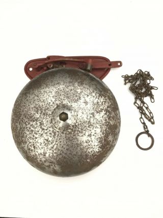 Vintage Large 8 " Bevin Boxing Ring Bell Cast Iron Base