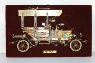 Vintage Buick 1905 Model C 3d Wall Art Abstract & Key Hanger Plague 22 " X 12 "