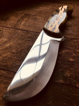 Vintage Bowie Knife:handmade Bush Craft Skinning Knife - Deep South