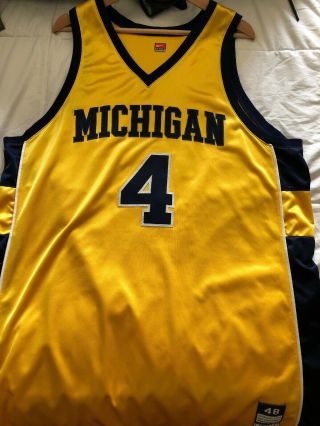 Vintage Authentic Michigan Basketball Jersey 4 Size 48 Plus 2