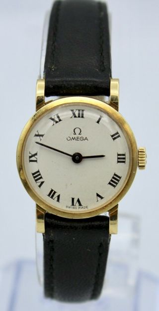 Vintage 1969 14k Gold Omega D5727 Watch Women 