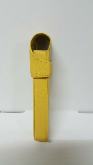 Vintage MONTBLANC yellow leather pen case pouch for 2 pen 3