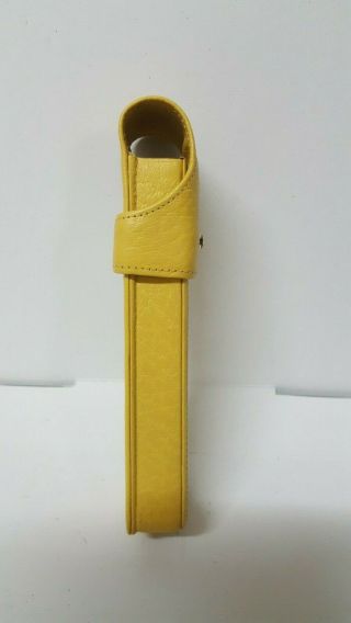 Vintage MONTBLANC yellow leather pen case pouch for 2 pen 4