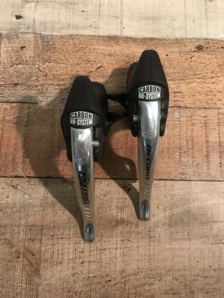 Vintage Campagnolo Record Titanium Carbon Bb System Brake Lever Shifters