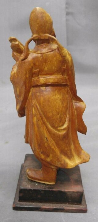 Old Vintage Hand Carved Wooden Asian Chinese Figures Statues Wood Carvings 7