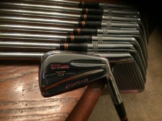 Vintage 1969 Wilson Staff Dynapower 3 - 9pw,  Sw Red Button Irons Outstanding Condit