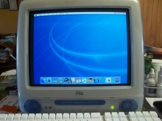 Apple Imac G3 Blueberry M5521 2000 Vintage All - In - One Computer