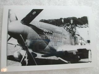 Photo 8th Af P - 51 Ace George Preddy In His P - 51 Mustang Iconic Photo