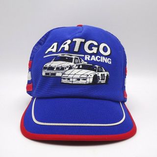 Artgo Racing - Side Stripes Trucker Hat - Vintage Snapback Cap - Made In Usa