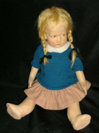 Rare Early Lenci School Girl Model 300 " The Sweater Girl " 17 Inches Tall