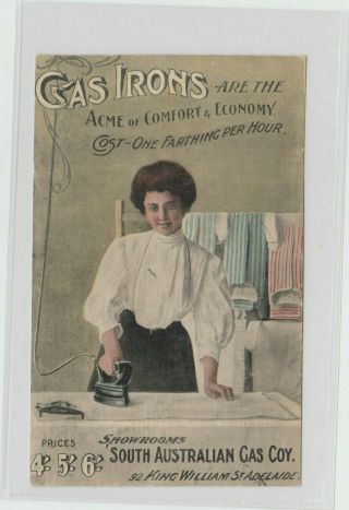 Vintage Postcard F.  W.  Niven Advert South Australian Gas Coy 1900s