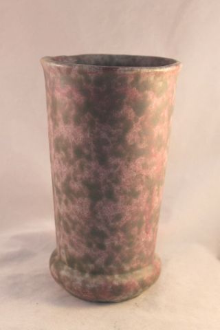 Burley Winters Vintage Pink And Green Mottled Vase 8 3/4”