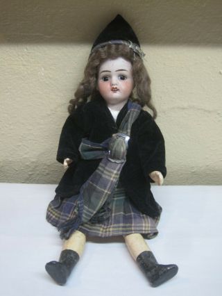 Antique French Bisque Head Doll " Petite Francaise " Jv Anchor Mark 12 " All Orig.