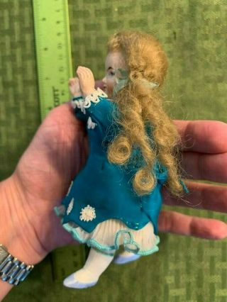 Antique all bisque German mignonette doll for dollhouse 3