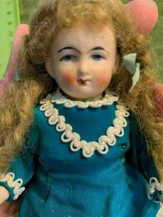 Antique all bisque German mignonette doll for dollhouse 8