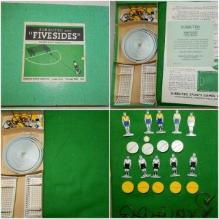 Vintage Subbuteo Fivesides Five - A - Side Deluxe Boxed Set Celluloid Players Boxed