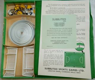 VINTAGE SUBBUTEO FIVESIDES FIVE - A - SIDE DELUXE BOXED SET CELLULOID PLAYERS BOXED 3