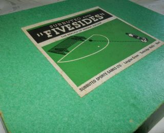 VINTAGE SUBBUTEO FIVESIDES FIVE - A - SIDE DELUXE BOXED SET CELLULOID PLAYERS BOXED 6
