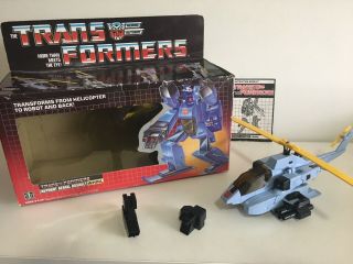 G1 Vintage (1985) Transformer Autobot - " Whirl " 100 Complete W/box