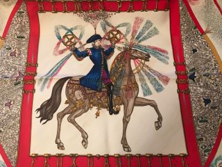 Hermes scarf: Rare / Vintage.  Red,  white and blue.  Feux D’ Artifice.  1987 Anniv 4