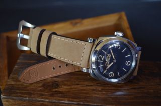 Ma Watch Strap 26 24 22mm Real Vintage Leather Fits Your Panerai Etc Nubuk Beige