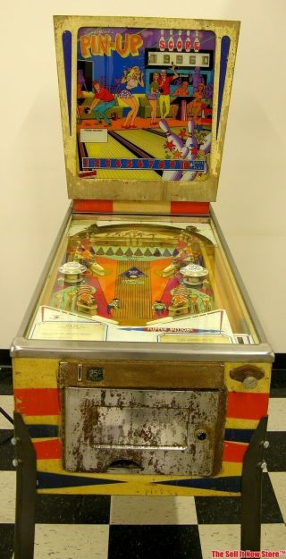 Rare 1975 Gottlieb Pinup Pin Up Em Pinball Machine Arcade Game Coin Op King