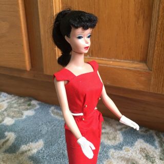 Stunning Vintage 5 Brunette Ponytail Barbie Doll With Outfit Sheath Sensation