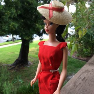 Stunning Vintage 5 Brunette Ponytail Barbie Doll With Outfit Sheath Sensation 3