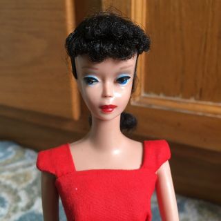 Stunning Vintage 5 Brunette Ponytail Barbie Doll With Outfit Sheath Sensation 5