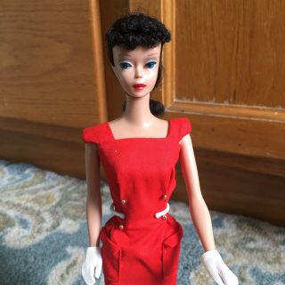 Stunning Vintage 5 Brunette Ponytail Barbie Doll With Outfit Sheath Sensation 6