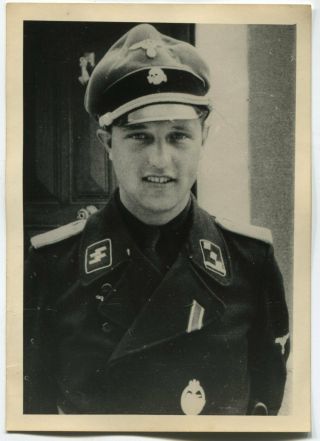 German Wwii Photo: Elite Troops Officer,  Agfa Brovira Paper
