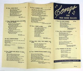 WWII Songbook Pamphlets 