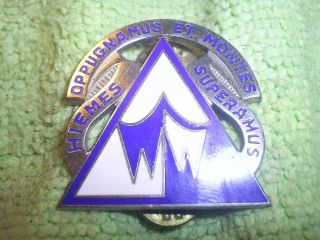 Rare Vintage U.  S.  Military Unit Insignia Pin - Back N.  S.  Meyer Cloisonne Badge Latin