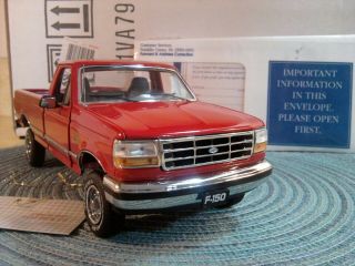 Franklin 1996 Ford F150 Pickup.  1:24.  Ultra Rare.  Nib.  Docs.  Undisplayed