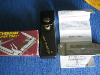 1995 Vintage Leatherman Cabelas Supertool W/original Sheath,  Paperwork