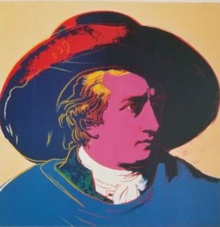 ANDY WARHOL,  Goethe Hand Signed Vintage Print from 1986 2