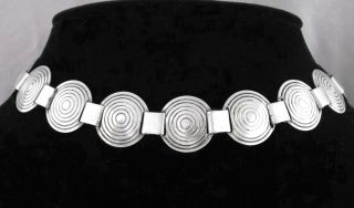 1920s Kk Germany Art Deco Vintage Handcrafted Sterling Silver Choker Necklace
