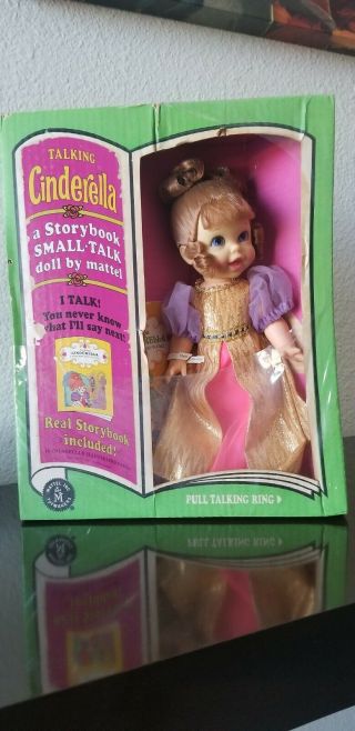Vintage 1968 Mattel Talking Cinderella Doll W Book