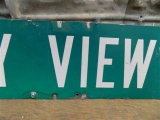 Misty View Drive Sign,  Metal Street Sign,  Vintage Basement Mancave Garage Art