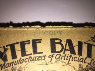 Santee Bail Co Lure rarest Of All Snoopy Correct Box READ 4