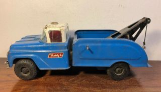 Vintage Buddy L Wrecker Tow Truck Pressed Steel Toy Fox A Flat