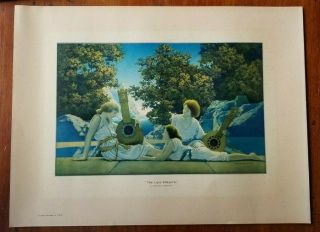 Vintage Maxfield Parrish The Lute Players Numbered House Of Art D - 600 10x14 "