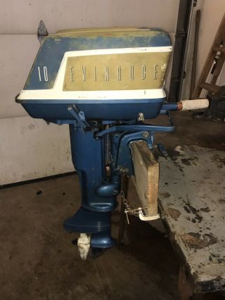 Vintage 1950s Evinrude Sportwin 10hp Outboard Boat Motor