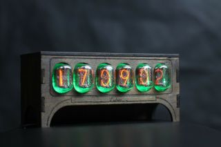 Vintage Nixie Tube In - 12 Clock,  Thermometer Retro Clock