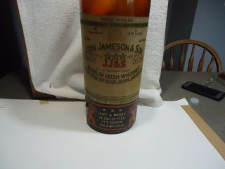 John Jameson & Son Dublin Irish Whiskey Vtg Large Size Bottle Liquor 21 " Tall