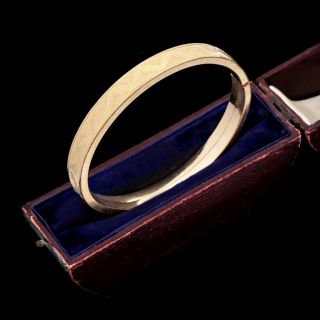 Antique Vintage Art Deco 14k Gold Filled Gf Amerikaner Wedding Bangle Bracelet