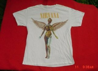 Vintage Nirvana In Utero Shirt Dated 1993 No Tag Grunge Rock Kurt Cobain